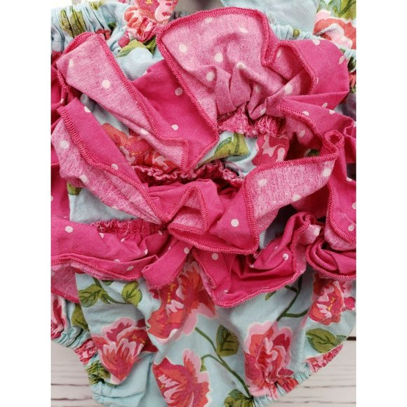 Serendipity Clothing Co. Bubble Romper Bow Pink Flowers Ruffles Polka Dots 12 Mt - Picture 6 of 11